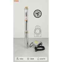 Pompă Submersibilă Dambat 4SDM 3/18, 1.5 kW, 135m, Diametru 4", Anti-Nisip, Cablu 20m