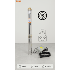 Pompă Submersibilă Dambat 4SDM 3/18, 1.5 kW, 135m, Diametru 4", Anti-Nisip, Cablu 20m