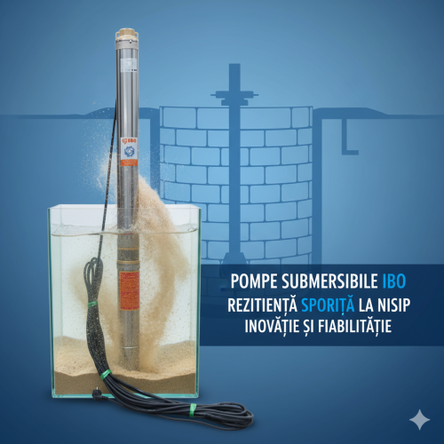 Pompa Submersibilă IBO RSN 475-84 – Soluția Imbatabilă pentru Ape cu Nisip Abundent