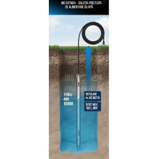 Pompă Submersibilă IBO 3STM24 (1.1 kW, 230V) cu Cablu 20m - Debit 100L/min, Refulare 93m - Profesională, Antinisip pentru Foraje de minim 80mm