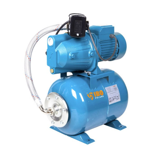 Hidrofor IBO JET 100A LONG (1100W), cu Vas 24L, Debit 60 L/min, Inaltime pompare 50m